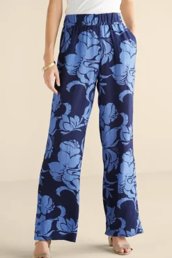 Soft Surroundings Oceo Gauze Wide-Leg Pants- Pants