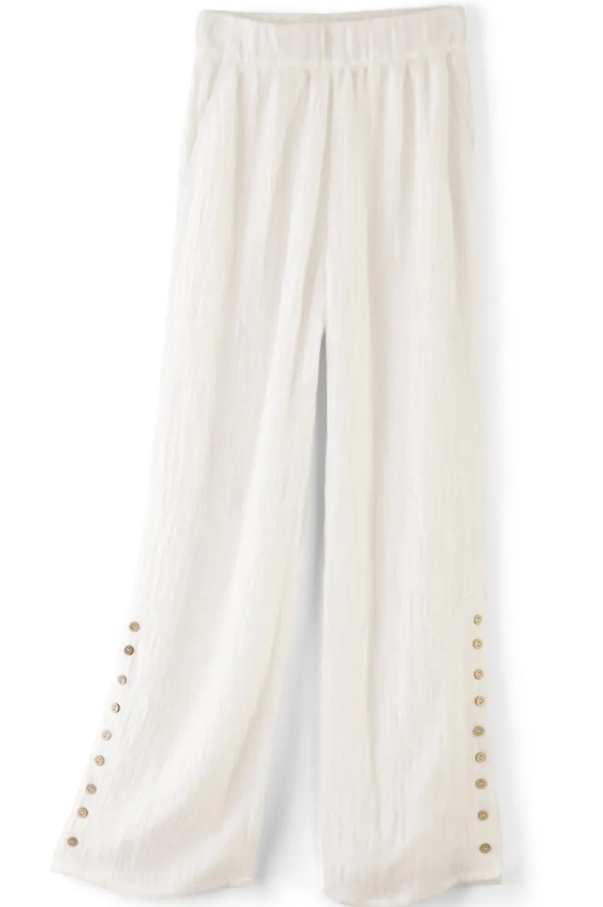 Soft Surroundings Oceo Gauze Wide-Leg Pants- Pants