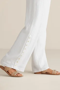Soft Surroundings Oceo Gauze Wide-Leg Pants- Pants