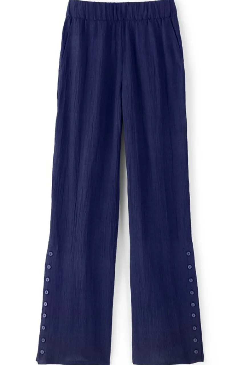 Soft Surroundings Oceo Gauze Wide-Leg Pants- Pants