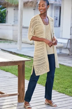 Soft Surroundings Opaline Shimmer Cardigan- Tops|Sweaters & Cardigans