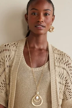 Soft Surroundings Opaline Shimmer Cardigan- Tops|Sweaters & Cardigans