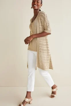 Soft Surroundings Opaline Shimmer Cardigan- Tops|Sweaters & Cardigans