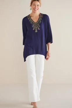 Soft Surroundings Paulina Gauze Pullover- Tops