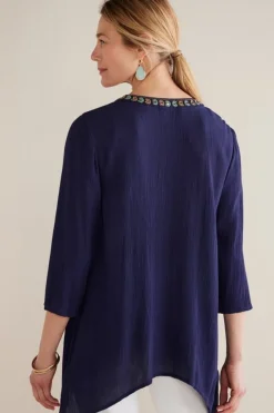 Soft Surroundings Paulina Gauze Pullover- Tops