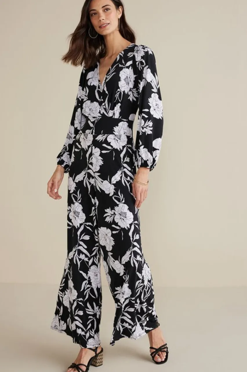 Soft Surroundings Penelope Long Sleeve Jumpsuit- Dresses|Jumpsuits