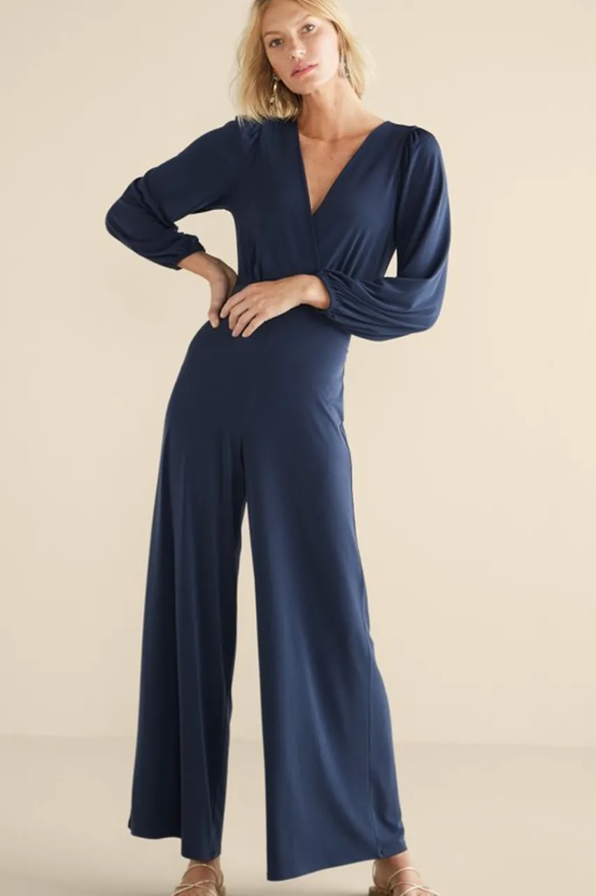 Soft Surroundings Penelope Long Sleeve Jumpsuit- Dresses|Jumpsuits