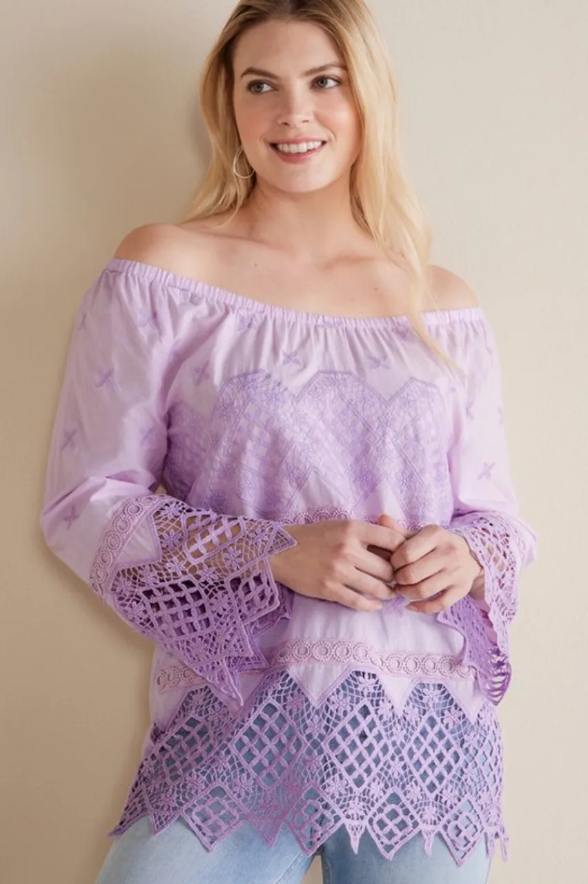Soft Surroundings Pilar Off The Shoulder Top- Tops
