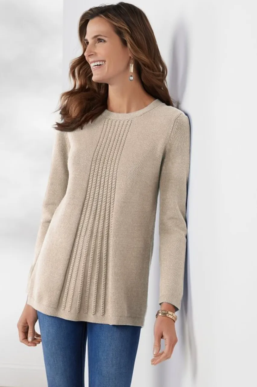 Soft Surroundings Priscilla Pullover Tunic Sweater- Tops|Sweaters & Cardigans