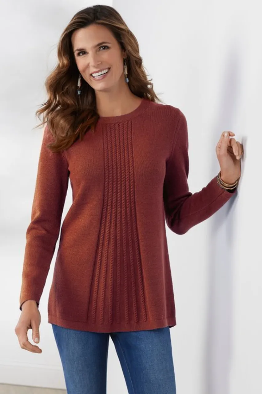 Soft Surroundings Priscilla Pullover Tunic Sweater- Tops|Sweaters & Cardigans
