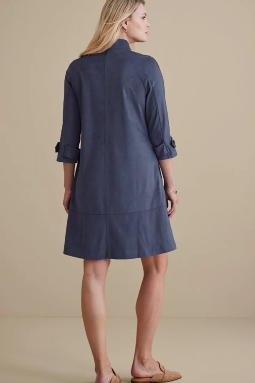 Soft Surroundings Rani Faux Suede Dress- Dresses