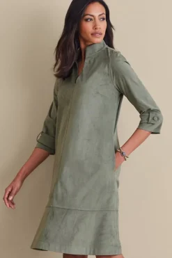 Soft Surroundings Rani Faux Suede Dress- Dresses