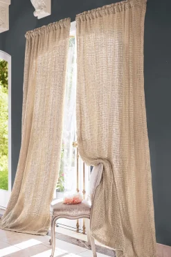 Soft Surroundings Raw Silk Woven Drapery Panel- Bedding Collections|Window Coverings