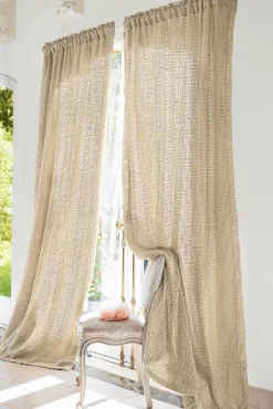 Soft Surroundings Raw Silk Woven Drapery Panel- Bedding Collections|Window Coverings
