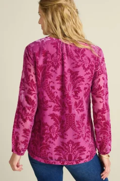 Soft Surroundings Reesha Velvet Top- Tops