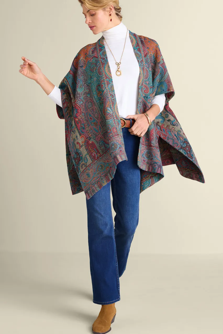 Soft Surroundings Rhea Woven Kimono Wrap- Scarves & Wraps