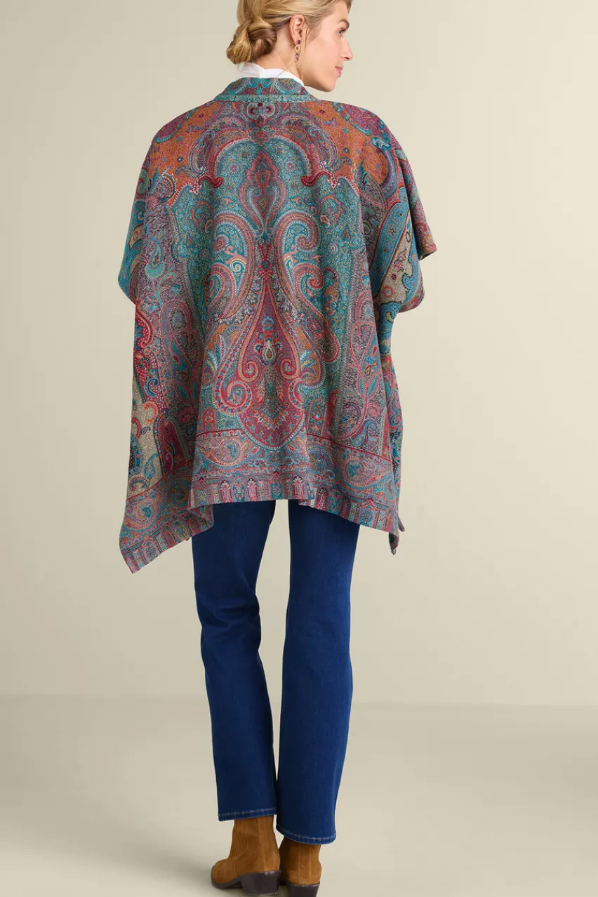 Soft Surroundings Rhea Woven Kimono Wrap- Scarves & Wraps