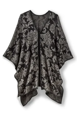 Soft Surroundings Rian Jacquard Ruana- Scarves & Wraps
