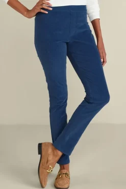 Soft Surroundings Rockland Corduroy Slim Leg Pull On Pants- Pants