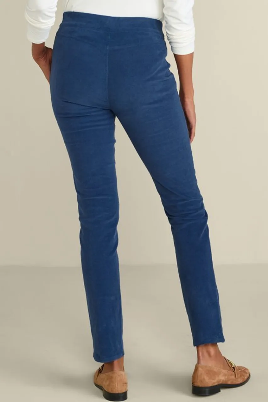 Soft Surroundings Rockland Corduroy Slim Leg Pull On Pants- Pants