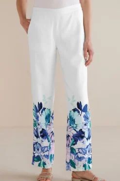 Soft Surroundings Ronna Linen Blend Wide Leg Pants- Pants