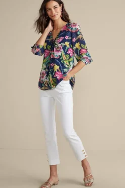Soft Surroundings Samantha Georgette Top- Tops