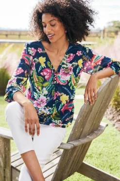 Soft Surroundings Samantha Georgette Top- Tops