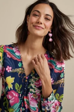 Soft Surroundings Samantha Georgette Top- Tops