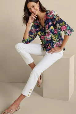 Soft Surroundings Samantha Georgette Top- Tops