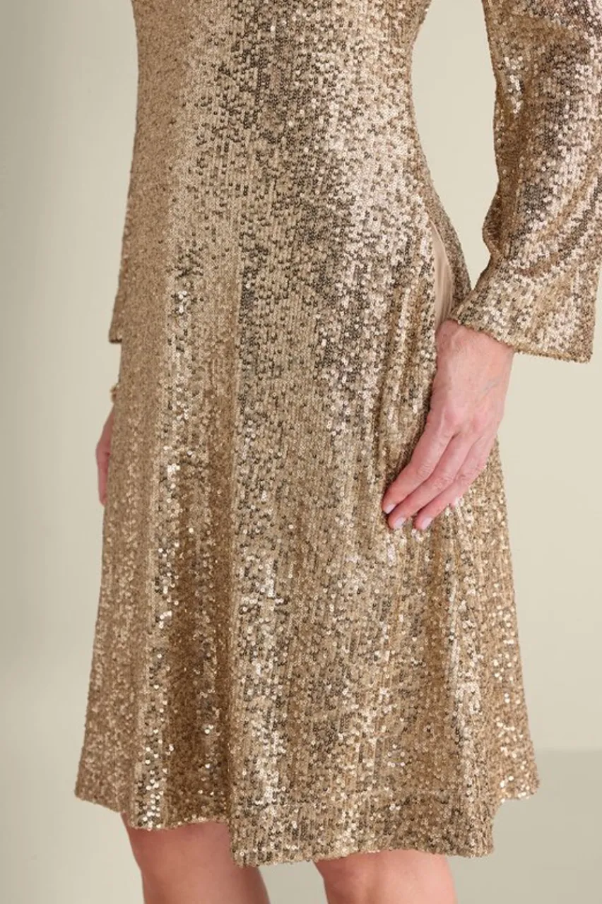 Soft Surroundings Sancerre Sequin Dress- Dresses