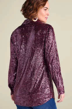 Soft Surroundings Sancerre Sequin Shirt- Tops