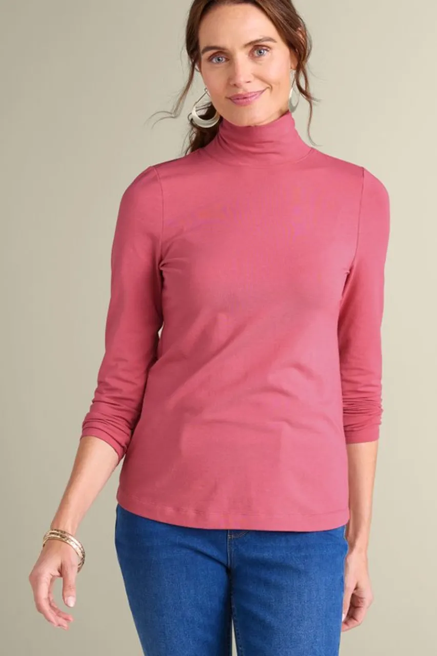 Soft Surroundings Sandie Knit Turtleneck- Tops
