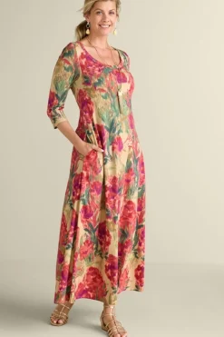 Soft Surroundings Santiago 3/4 Sleeve Dress- Dresses