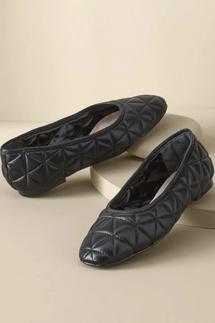 Soft Surroundings Schutz Arissa Quilted Ballet Flat- Shoes