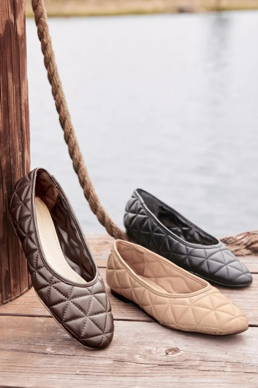 Soft Surroundings Schutz Arissa Quilted Ballet Flat- Shoes