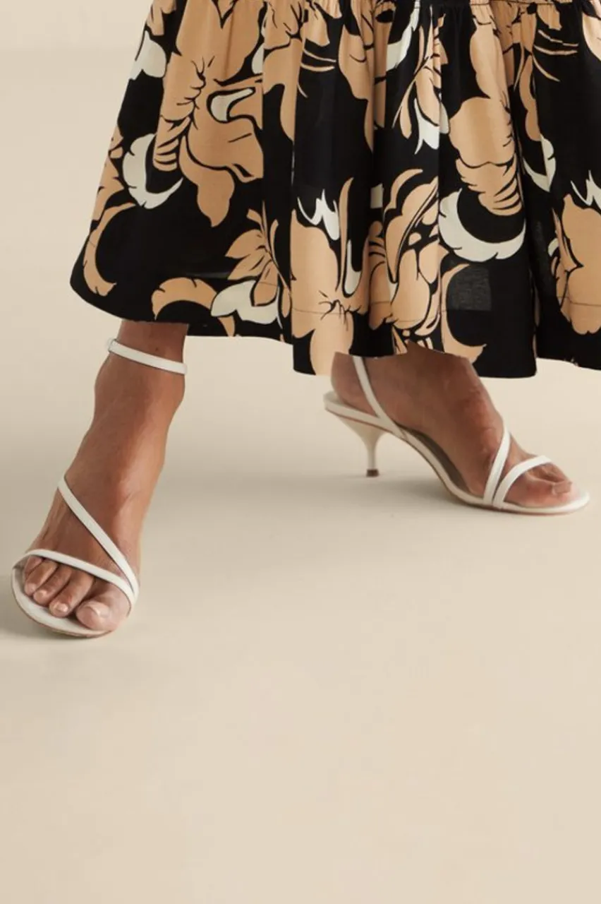 Soft Surroundings Schutz Helene Kitten Heel Sandal- Shoes