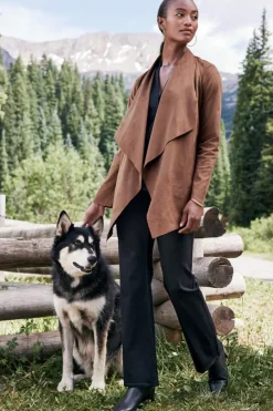 Soft Surroundings Shape Drape Faux Suede Jacket- Toppers|Jackets & Coats