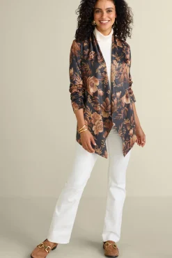 Soft Surroundings Shape Drape Faux Suede Jacket- Toppers|Jackets & Coats