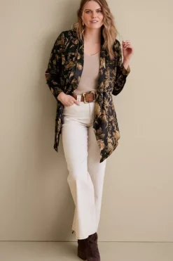 Soft Surroundings Shape Drape Faux Suede Jacket- Toppers|Jackets & Coats