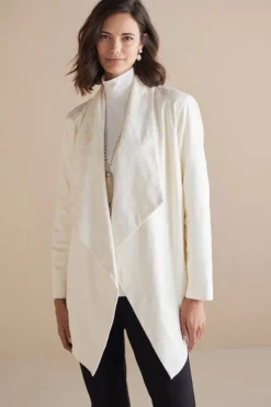 Soft Surroundings Shape Drape Faux Suede Jacket- Toppers|Jackets & Coats