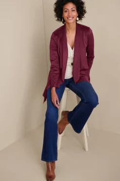 Soft Surroundings Shape Drape Faux Suede Jacket- Toppers|Jackets & Coats