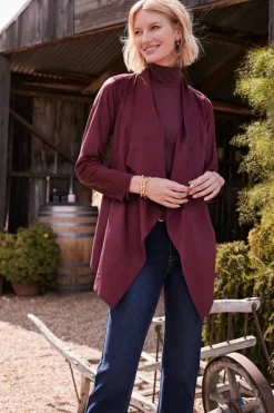 Soft Surroundings Shape Drape Faux Suede Jacket- Toppers|Jackets & Coats