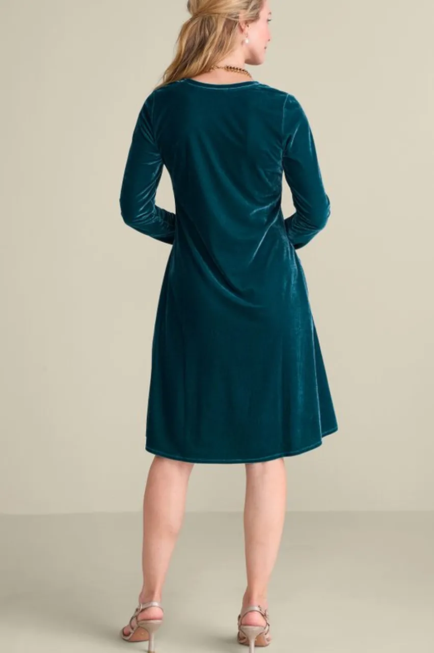 Soft Surroundings Short Santiago Velvet Dress- Dresses