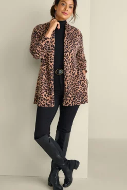 Soft Surroundings Sibyl Cashmere Printed Cardigan- Tops|Sweaters & Cardigans