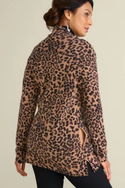 Soft Surroundings Sibyl Cashmere Printed Cardigan- Tops|Sweaters & Cardigans