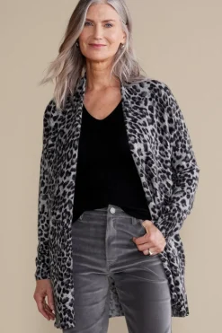 Soft Surroundings Sibyl Cashmere Printed Cardigan- Tops|Sweaters & Cardigans