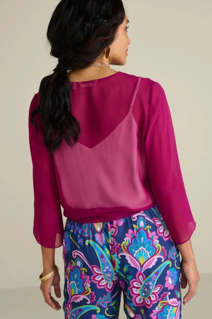 Soft Surroundings Silk Undercover Topper- Toppers|Jackets & Coats
