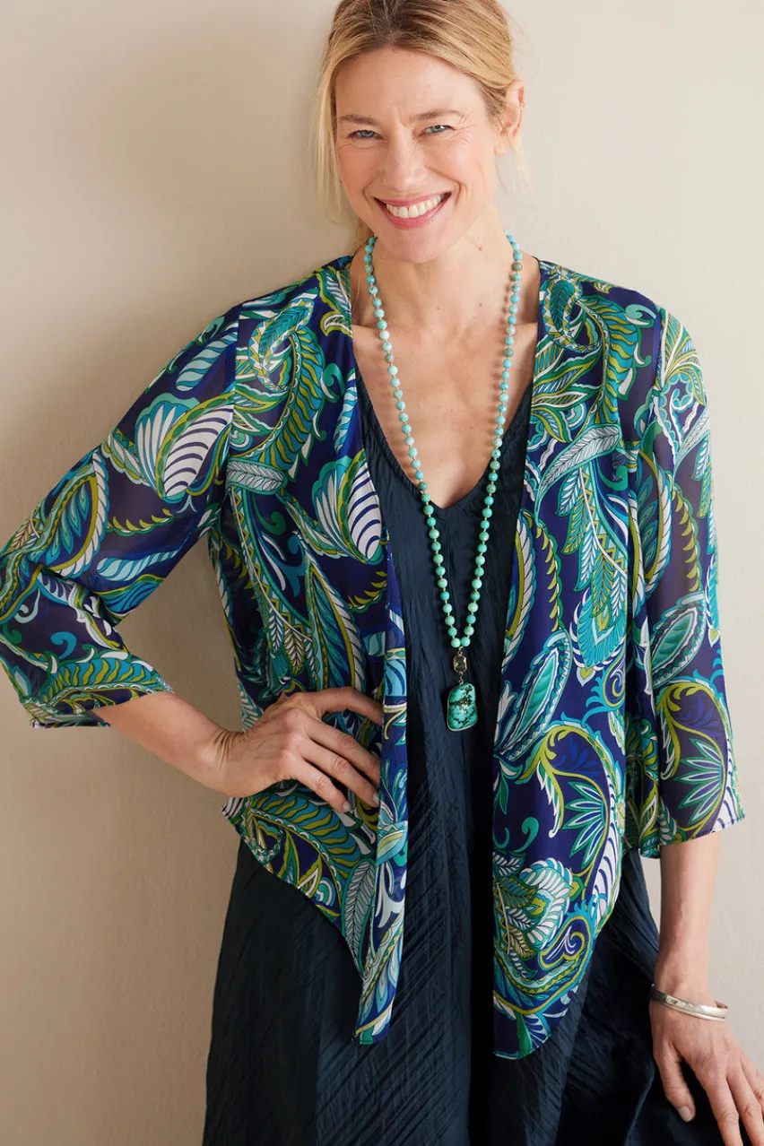Soft Surroundings Silk Undercover Topper- Toppers|Jackets & Coats