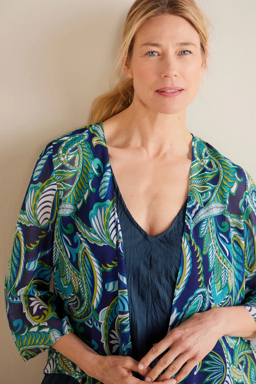 Soft Surroundings Silk Undercover Topper- Toppers|Jackets & Coats