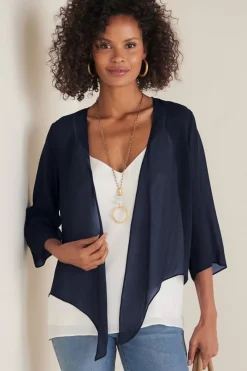 Soft Surroundings Silk Undercover Topper- Toppers|Jackets & Coats